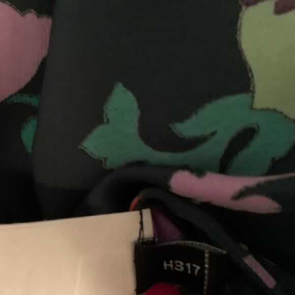 Kate Spade Fleur Nouveau dark green‎ floral smocked ruffle mini dress size 0 - Picture 12 of 17